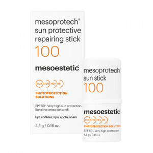 Mesoestetic / ЗАЩИТА ОТ СОЛНЦА Mesoprotech Sun Protective Repairing Stick 100+ - Восстанавливающий солнцезащитный стик для чувствительных зон SPF 50 4 г